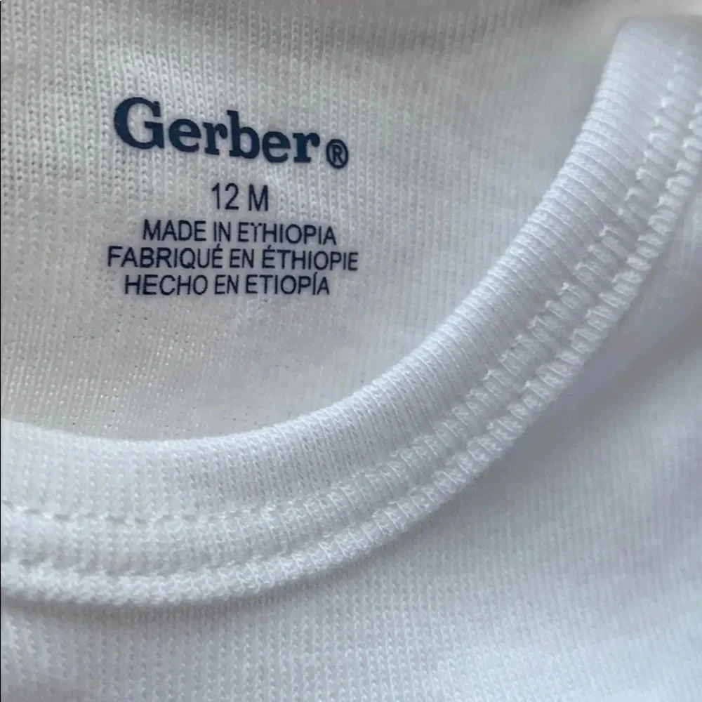 Gerber Graphic Onesie Bodysuit White MY BIG BROTHER IS A BOSTON TERRIER - Picture 5 of 6